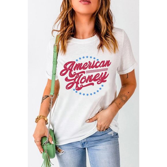Azura Exchange  White American Honey Graphic Tee - Picture 5 of 8